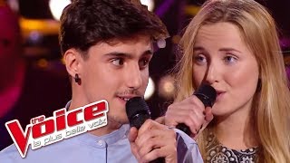 Maître Gims – Estce que tu maimes   Louisa Rose VS Thibaud Maillefer  The Voice 2016  Battle [upl. by Thesda]