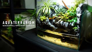 Make Garden Waterfall in Paludarium stepbystep l DIYNo filterNo co2 l aquaterrarium l aquascape [upl. by Aidan]