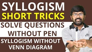 Syllogism Without VENN Diagram  Solve Questions Without Pen  Syllogism Short Tricks [upl. by Beaulieu499]