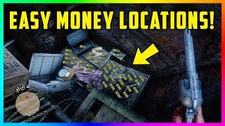 10 EASY Money Locations With TONS Of Gold Bars RARE Loot amp MORE In Red Dead Redemption 2 RDR2 [upl. by Ahsinrac421]