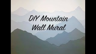 How to Paint a Mountain Mural on your Bedroom or Nursery Wall  DIY Timelapse  Speed Painting [upl. by Enaoj49]