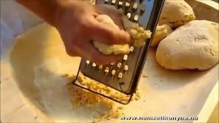 Házi tarhonya készítéseMaking homemade pastamachen hausgemachte Pasta [upl. by Janela247]