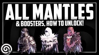 ALL MANTLES amp BOOSTERS  How to Unlock them  Monster Hunter World [upl. by Fogarty664]