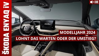 Skoda ENYAQ  neues Modelljahr 2024 Alles über die Veränderungen und Verbesserungen DE [upl. by Aerdnaed999]