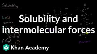 Solubility and intermolecular forces  AP Chemistry  Khan Academy [upl. by Inacana283]