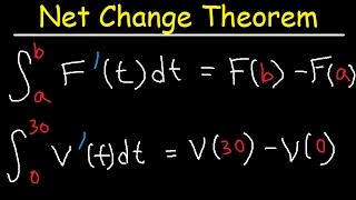 Net Change Theorem  Calculus Word Problems [upl. by Jd511]