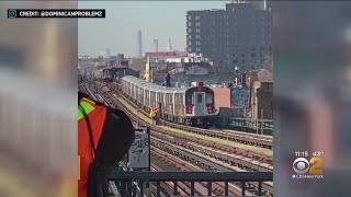 Suspects Caught On Camera Surfing On 7 Train [upl. by Anade]