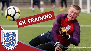 Goalkeeper Training LongRange strikes with Hart Pickford Forster amp Butland  Inside Training [upl. by Yenduhc555]