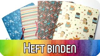 DIY Basics  Buchbinden für Anfänger Einfaches Heft binden  kreativBUNT [upl. by Amisoc11]