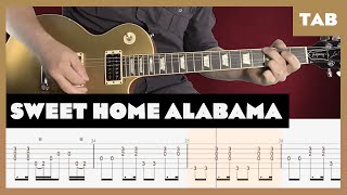 Lynyrd Skynyrd  Sweet Home Alabama  Guitar Tab  Lesson  Cover  Tutorial [upl. by Ahseer]