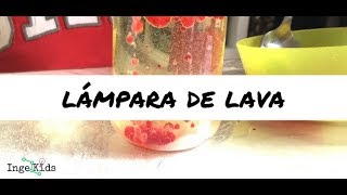 Lámpara de lava sin pastilla efervescente  Experimento densidad [upl. by Kovacev]