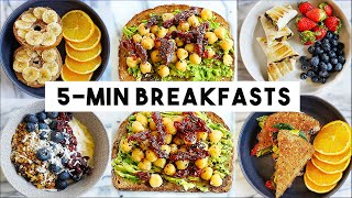 EASY 5MINUTE BREAKFAST IDEAS vegan [upl. by Delanie]