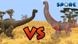 Brachiosaurus vs Argentinosaurus  Dino Faceoff S2E13  SPORE [upl. by Miof Mela]