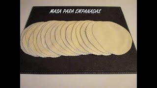 COMO HACER MASA PARA EMPANADAS RECETA FÁCIL [upl. by Annabell]