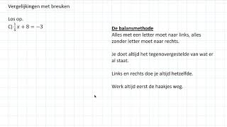 Vergelijkingen met breuken 2 HAVOVWO [upl. by Lecroy]