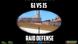 THE BIGGEST RAID DEFENSE IN RUST HISTORY  61v15  300 ROCKETS [upl. by Otanutrof424]