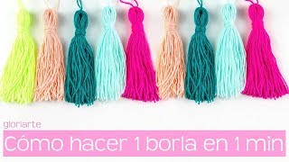 Cómo hacer borlas o flequillos en 1 minuto How to make tassels in 1 minute [upl. by Arok644]