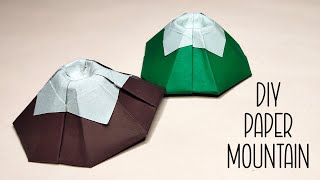 Origami Volcano  Paper Mountain Craft  ORIGAMI MOUNT  Paper crafts Deecrafts [upl. by Yentiw707]