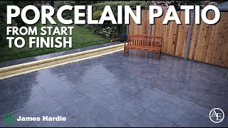 PORCELAIN PATIO FROM START TO FINISH [upl. by Irra]