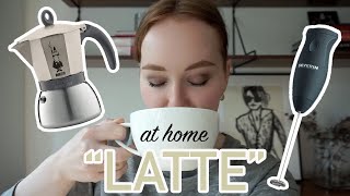 HOW TO MAKE A quotLATTEquot AT HOME moka pot  frother [upl. by Inhsor]