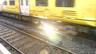 Merseyrail 507 009 making arcs at Birkdale station [upl. by Arahas]