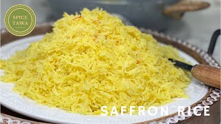 The EASIEST Saffron Rice Recipe  Arabic Style [upl. by Alvar]