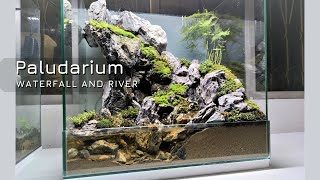 making paludarium waterfall with river stream [upl. by Ferdinanda]