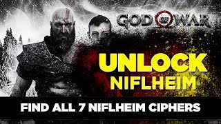 God Of War 4  All 7 Niflheim Cipher Locations Unlock Niflheim Ivaldis Workshop [upl. by Stanfill]