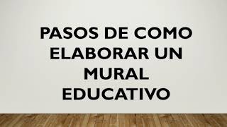 Como elaborar un mural [upl. by Tasia]