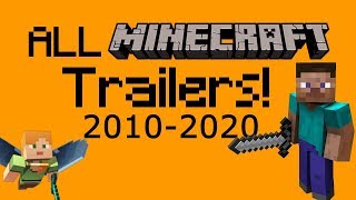 ALL OFFICIAL MINECRAFT TRAILERS 20102020 [upl. by Ahtivak911]