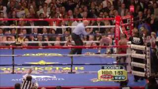 Floyd Mayweather Vs Ricky Hatton Final Round TKO [upl. by Tharp]