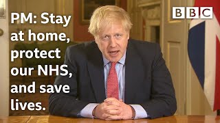 Coronavirus PM Boris Johnsons lockdown statement BBCNews  BBC [upl. by Annahaj]