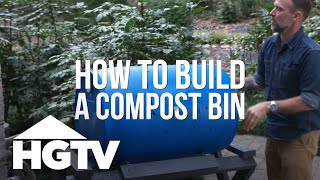 How to Build a Compost Bin  HGTV [upl. by Sillyhp]