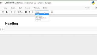 Jupyter Notebook Heading  Markdown  Raw  Code Functionality [upl. by Claresta932]