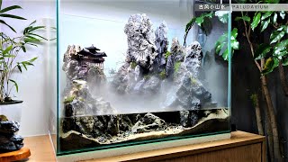 making cliff mountain in aquarium [upl. by Ydoc]