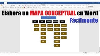 CÓMO HACER UN MAPA CONCEPTUAL EN WORD FÁCILMENTE [upl. by Schear]