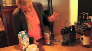 Nespresso Aeroccino Plus Frother Review Frothing Almond Milk [upl. by Hubsher511]