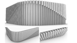 Parametric vertical louver for facade design [upl. by Assili]