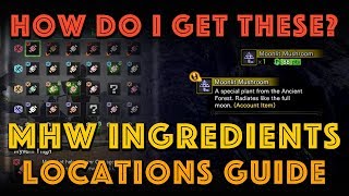 HOW DO I GET THESE INGREDIENTS MHW Canteen Ingredient Guide [upl. by Annaiv]